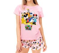 Disney Pigiama per Donna Mickey Mouse Minnie Mouse e Friends Rosa Small