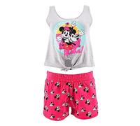 Disney Pigiama per Donna, T-Shirt e Pantaloncini Set da 2 Pezzi da Donna, Morbido Cotone, Pigiama di Topolino e Minnie per Donna e Ragazze | Taglia M - Rosa