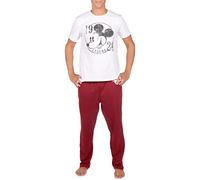 Disney Pigiama per Uomo Topolino Mickey Mouse Bianco X-Large