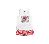 DISNEY Pigiama senza maniche Lilo & Stitch per bambina, rosso, 10