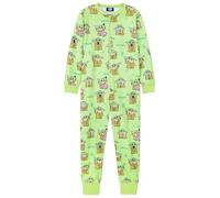 Disney Pigiama Stitch Bambina Intero - Pigiamone Stitch in Pile con Zip 2-14 Anni - Pigiami Interi con Cappuccio per Ragazza (Verde Baby Yoda, 5-6 Anni)