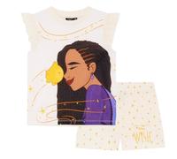 Disney Pigiama Wish Asha & Star - Set Pigiama Corto Senza Maniche per Bambina - 5-6 Anni: 116cm