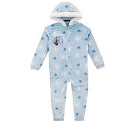 Disney Pigiami Interi a Maniche Lunghe per Ragazze Frozen Blu 6-7 Anni