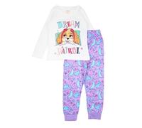 Disney Pigiami per Bambine Minnie, Vestiti Comodi e Comodi per Notti Dolci, Design Minnie, Bianco, 6 Anni