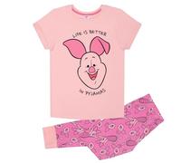 Disney Pimpi Winnie The Pooh - Pigiama da Donna a Maniche Corte con Pantaloni - 100% Cotone - Taglia 44-46