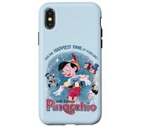 Disney Pinocchio For The Happiest Time In Your Life Retro Custodia per iPhone X/XS