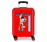 Disney Pinocchio Valigia da cabina rossa 38 x 55 x 20 cm Rigida ABS Chiusura a combinazione laterale 34 L 2 kg 4 ruote doppie