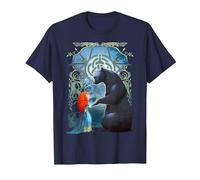 Disney Pixar Brave Merida And Bear Profile Portrait Maglietta, Uomo, Navy, 6XL