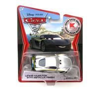 Disney Pixar CARS 2 Exclusive 1:55 Die Cast Car SILVER RACER Lewis Hamilton With Metallic Finish