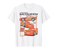 Disney Pixar Cars 2 Lighting MC Queen Take The Lead Poster Maglietta