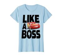 Disney Pixar Cars 3 McQueen Like A Boss Maglietta, Donna, Celeste, S