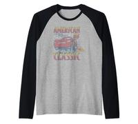 Disney Pixar Cars 4th of July McQueen American Classic Retro Maglia con Maniche Raglan