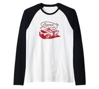 Disney Pixar Cars Legend of The Track! McQueen Retro Shot Maglia con Maniche Raglan