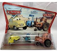 Disney Pixar Cars Luigi Guido & Tractor 1:55 Scale Die Cast Car on Original Desert Background Scene Card