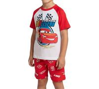 Disney Pixar Cars Pigiama per Ragazzi, Maglietta a Maniche Corte e Pantaloncini in Morbido Cotone, Taglie 3 ai 6 Anni (IT, età, 3 Anni, Regular, Rosso)