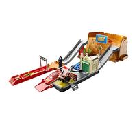 Disney and Pixar Cars Toys Track Set and Storage Race and Go Playset with Li