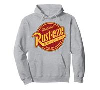 Disney Pixar Cars Rust-eze Logo Felpa con Cappuccio, Unisex per adulti, Grigio Melange, L
