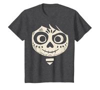 Disney Pixar Coco Miguel Face Halloween Maglietta, Bambini, Grigio Scuro, 3 anni