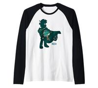 Disney Pixar Elio Silhouette Space Adventure Vintage Maglia con Maniche Raglan