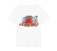 Disney Pixar Finding Dory Hank New Rule Maglietta, Donna plus-size, Bianco, 1X