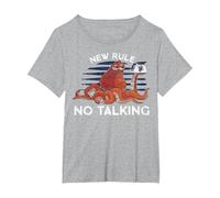 Disney Pixar Finding Dory Hank New Rule Maglietta, Donna plus-size, Grigio Melange, 1X