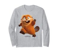 Disney Pixar Hoppers Beaver Mable Running Happy To Say Hello Maglia a Manica