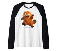 Disney Pixar Hoppers Beaver Mable Running Happy To Say Hello Maglia con Maniche Raglan