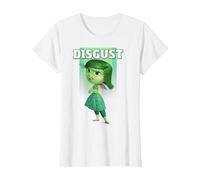 Disney Pixar Inside Out Disgust Portrait Maglietta, Donna, Bianco, S