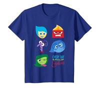 Disney Pixar Inside out Full of Emotions Character Maglietta, Bambini, Blu Reale, 10 Anni