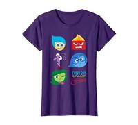 Disney Pixar Inside out Full of Emotions Character Maglietta, Donna, Viola, XXL