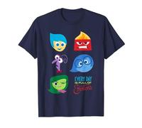 Disney Pixar Inside out Full of Emotions Character Maglietta, Uomo, Navy, S