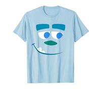 Disney Pixar Monsters, INC. Big Face Sulley Costume Maglietta, Uomo, Celeste, XXL