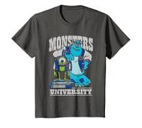 Disney Pixar Monsters University Mike And Sulley Maglietta, Bambini, Asfalto, 2 Anni