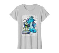 Disney Pixar Monsters University Mike And Sulley Maglietta, Donna, Argento, M