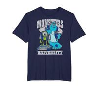 Disney Pixar Monsters University Mike And Sulley Maglietta, Uomo Taglie Grandi, Navy, 2X Tall