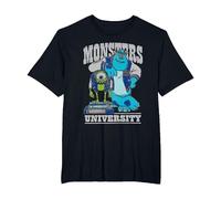 Disney Pixar Monsters University Mike And Sulley Maglietta, Uomo Taglie Grandi, Nero, 6X Tall