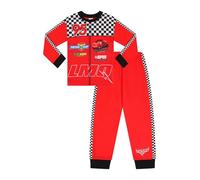 Disney Pixar - Set pigiama lungo Cars Racing per bambini e bambine, Rosso, 6-7 Years
