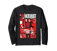 Disney Pixar The Incredibles 2 Retro Comic Style Collage Maglia a Manica