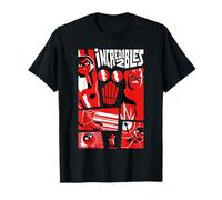 Disney Pixar The Incredibles 2 Retro Comic Style Collage Maglietta