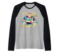 Disney Pixar Toy Story 5 Buzz Lightyear Smiling Pose & Emoji Maglia con Maniche Raglan
