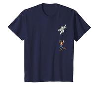 Disney Pixar Toy Story Buzz Lightyear Flying Woody Falling Maglietta, Bambini, Navy, 12 anni