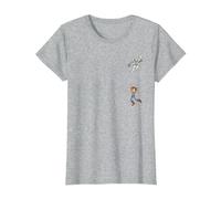 Disney Pixar Toy Story Buzz Lightyear Flying Woody Falling Maglietta, Donna, Grigio Melange, XS
