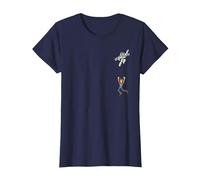 Disney Pixar Toy Story Buzz Lightyear Flying Woody Falling Maglietta, Donna, Navy, S