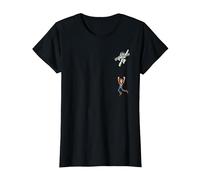 Disney Pixar Toy Story Buzz Lightyear Flying Woody Falling Maglietta, Donna, Nero, S