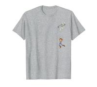 Disney Pixar Toy Story Buzz Lightyear Flying Woody Falling Maglietta, Uomo, Grigio Melange, L