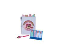 Disney Pixar Toy Story Lotso Tab Journal with Pen & Sticky Tabs, 96 Sheets | Lotso - Set di quaderni a spirale, 4 divisori illustrati, penna e linguette adesive, 96 pagine a righe