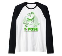 Disney Pixar Toy Story T-Pose Rex Minimalistic Art Portrait Maglia con Maniche Raglan