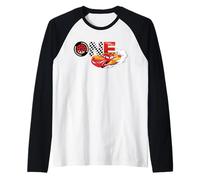 Disney & Pixar's Cars Numbers 1 First 1st Birthday Party Maglia con Maniche Raglan