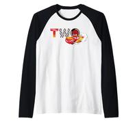 Disney & Pixar's Cars Numbers 2 Second 2nd Birthday Party Maglia con Maniche Raglan