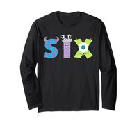 Disney & Pixar's Monsters, INC. Numbers 6th Sixth Birthday Maglia a Manica